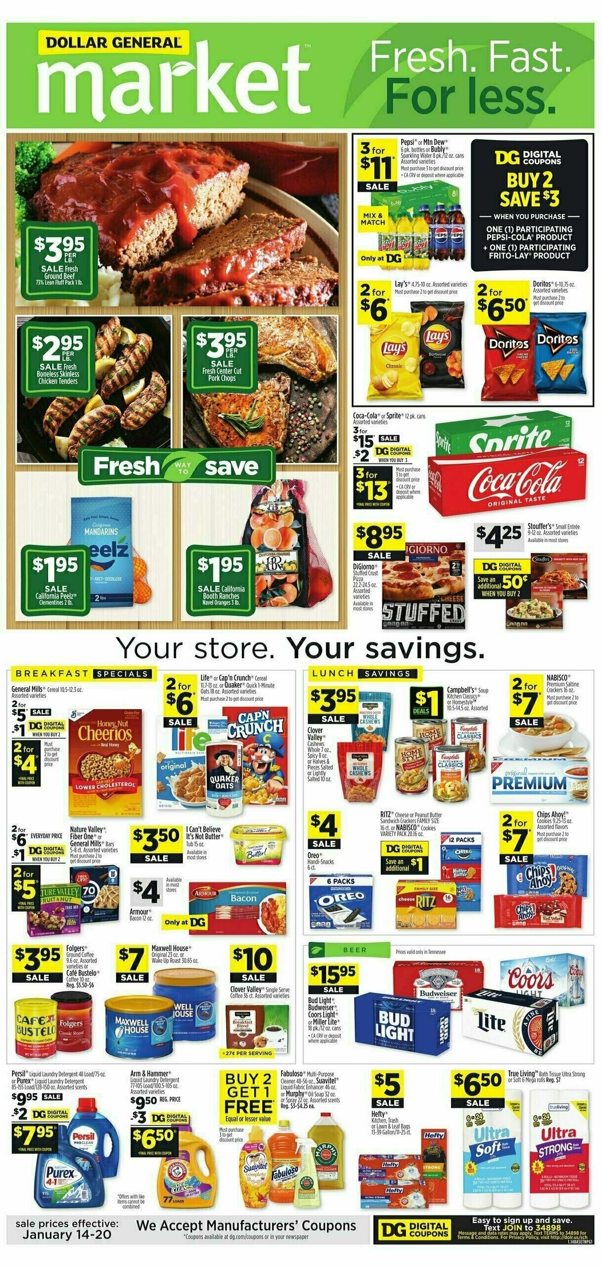 Dollar General Market Ad Weekly Ad from January 14