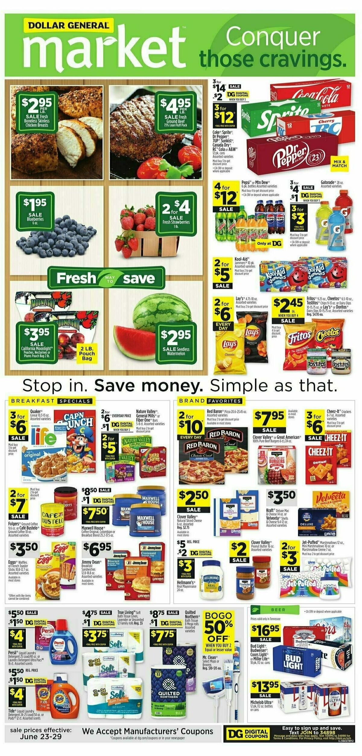 Dollar General Market Weekly Ad from June 23