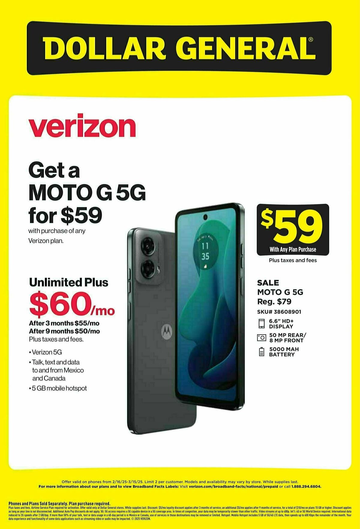 Dollar General Wireless Specials Weekly Ad from February 16