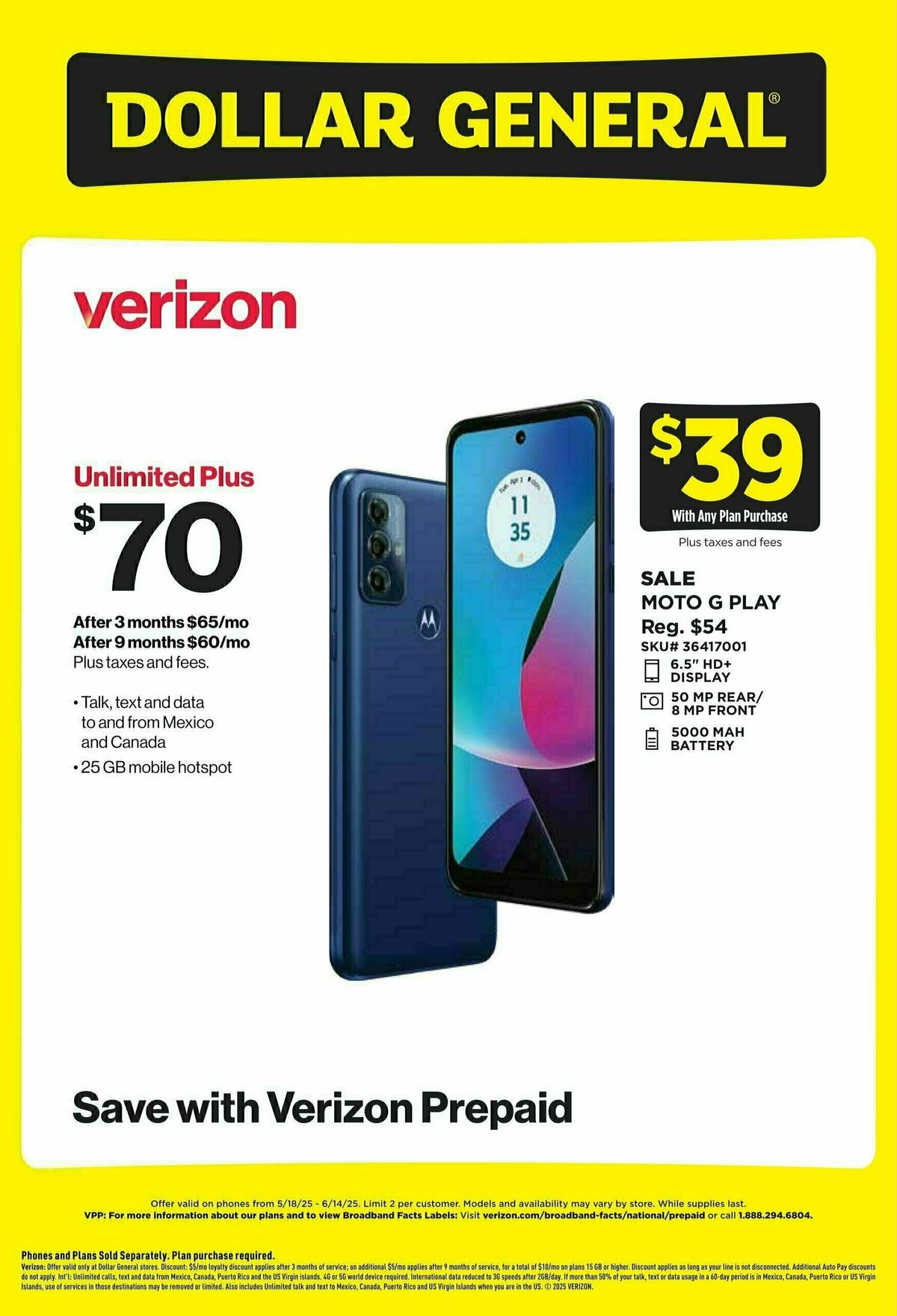 Dollar General Wireless Deals Weekly Ad from May 18
