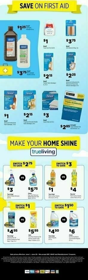 Dollar General Switch to Save with DG Brands Weekly Ad from June 1