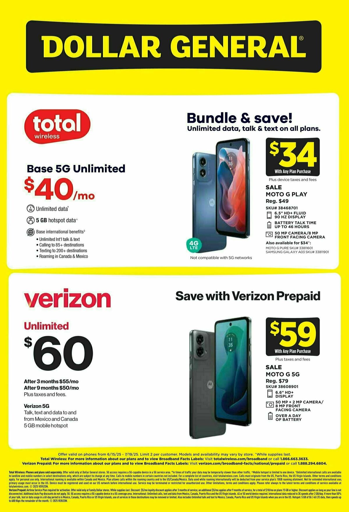 Dollar General Wireless Deals Weekly Ad from June 15