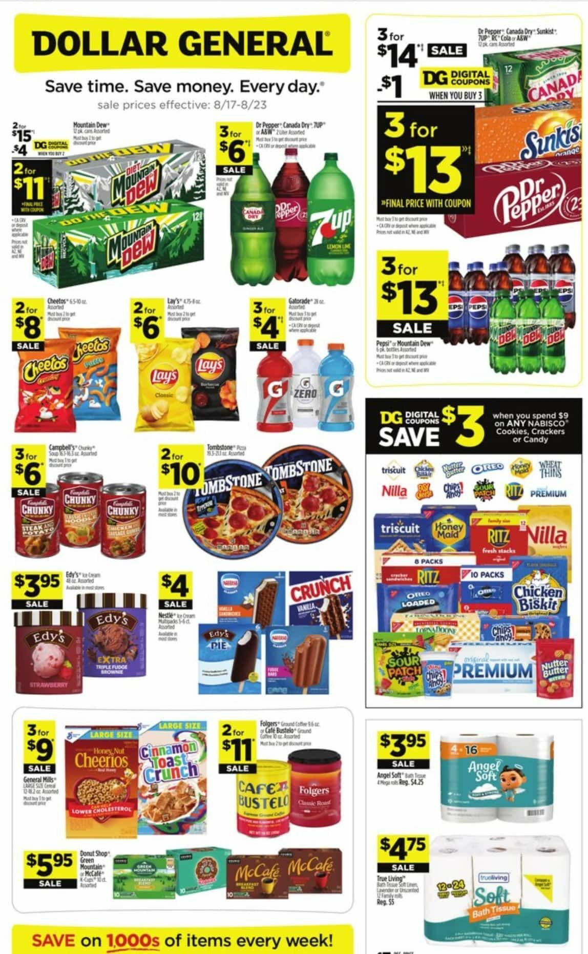 Dollar General Weekly Ad from August 17