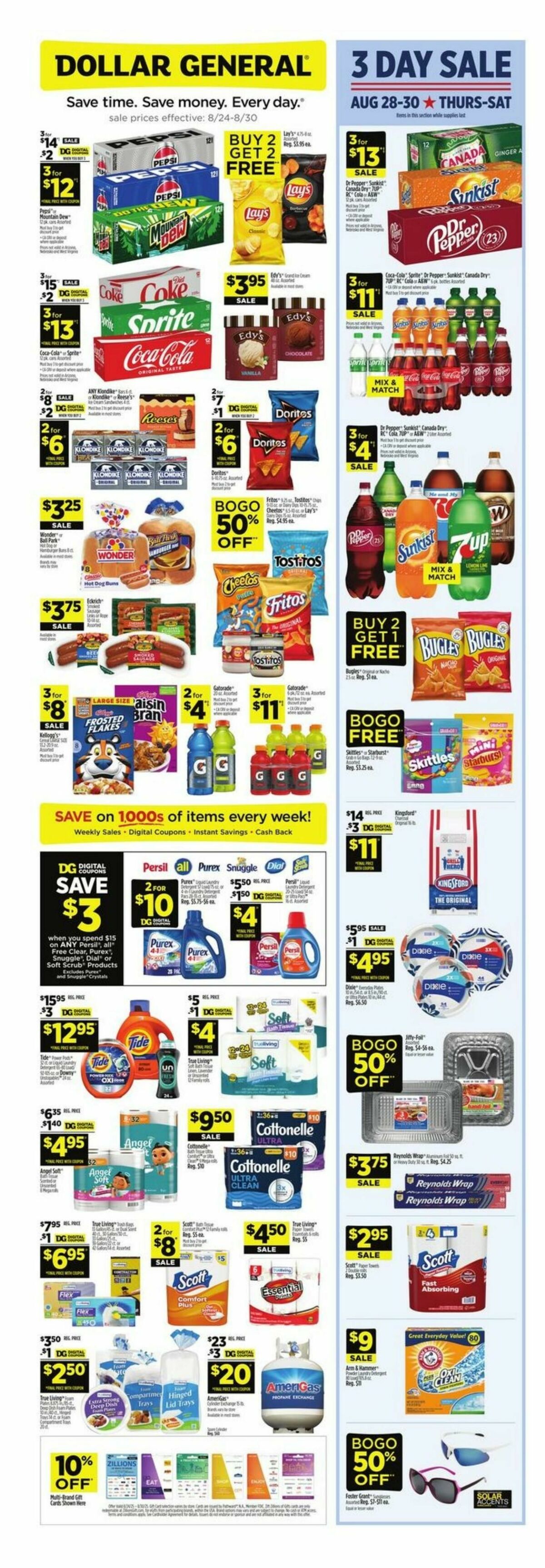 Dollar General Weekly Ad from August 24