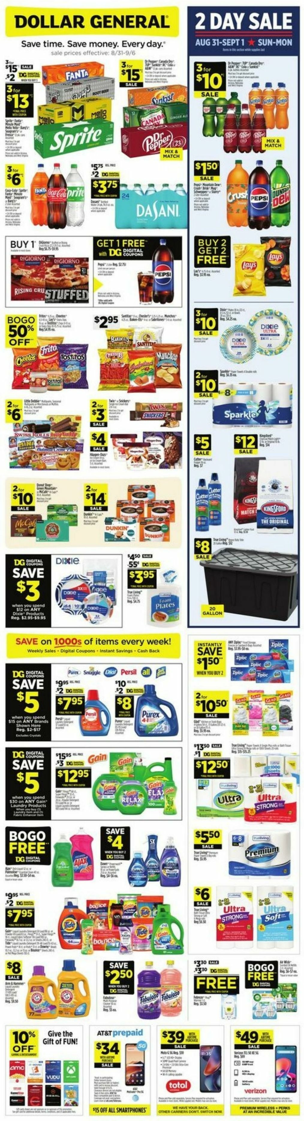 Dollar General Weekly Ad from August 31