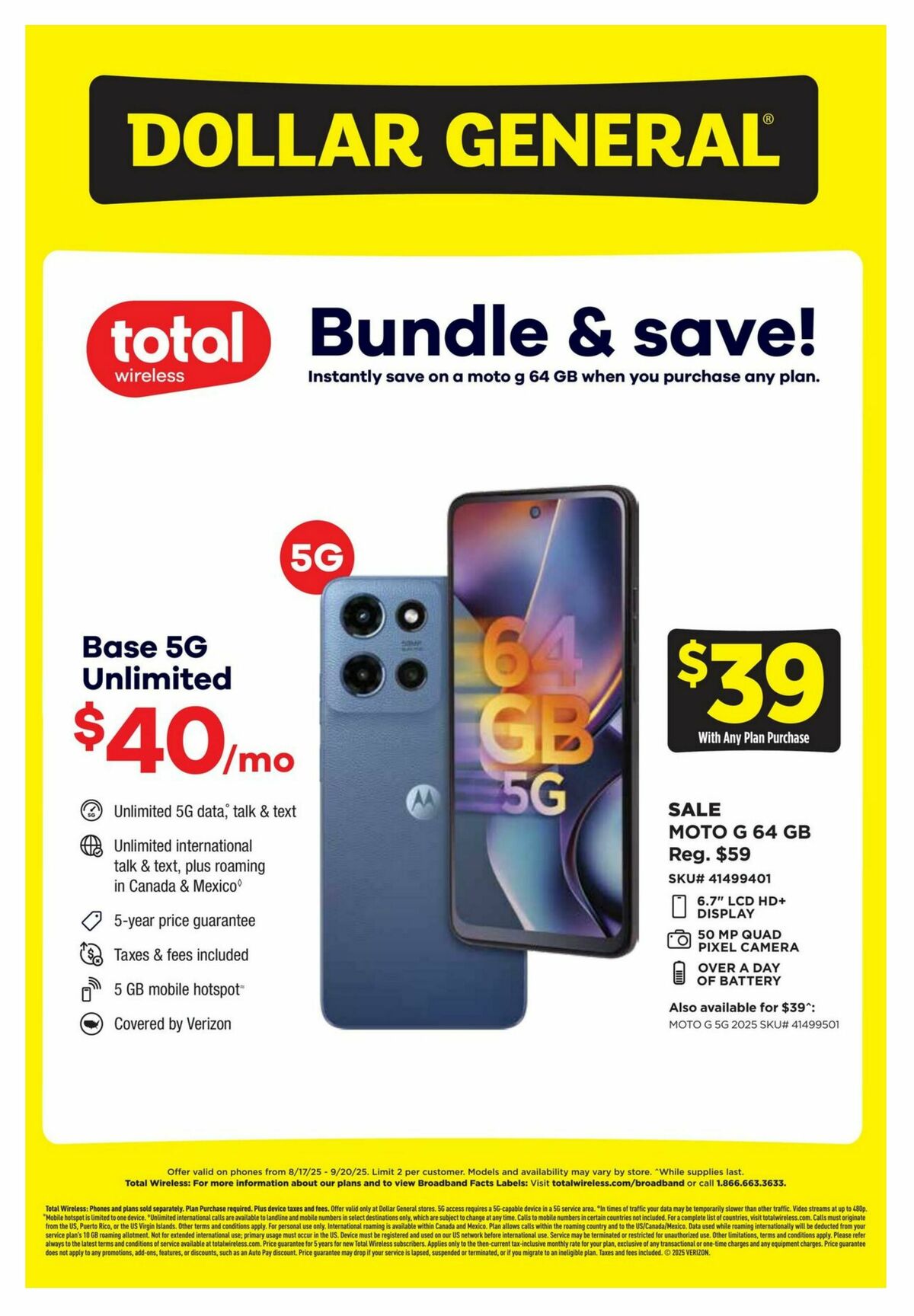 Dollar General Wireless Deals Weekly Ad from August 17