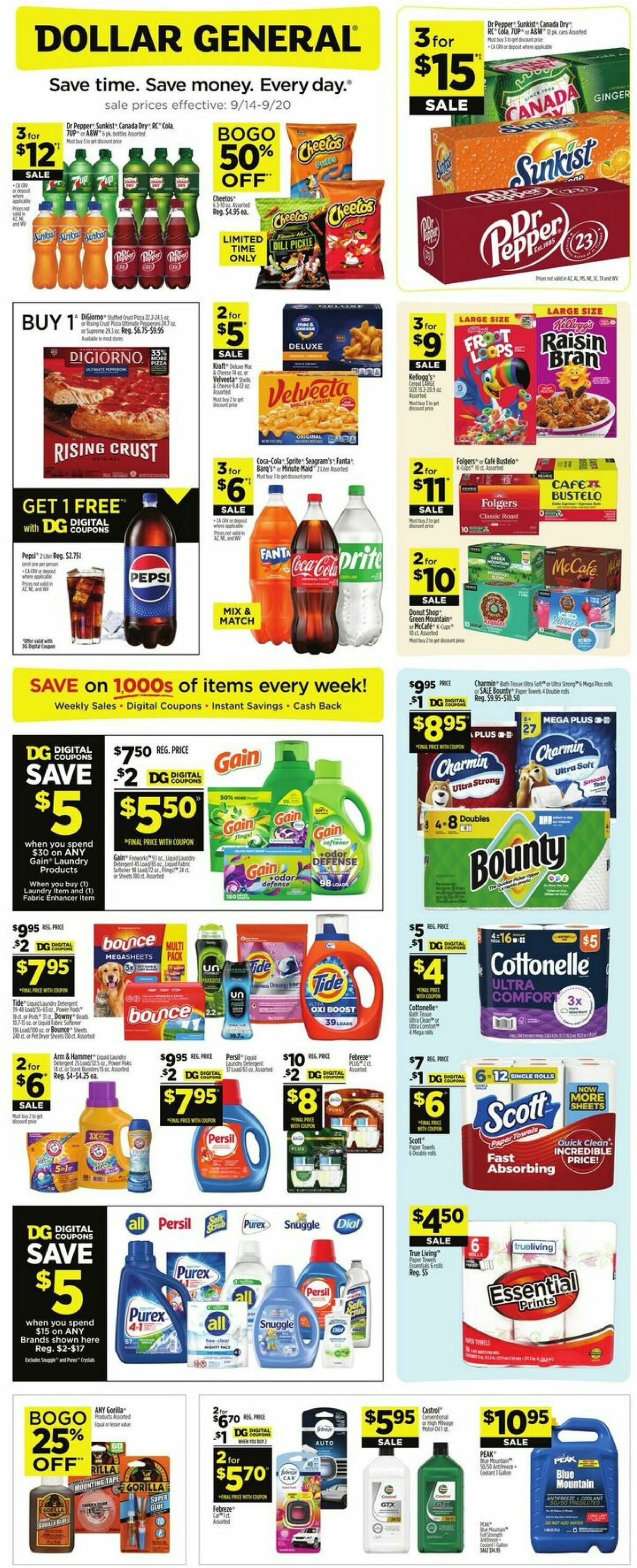 Dollar General Weekly Ad from September 14