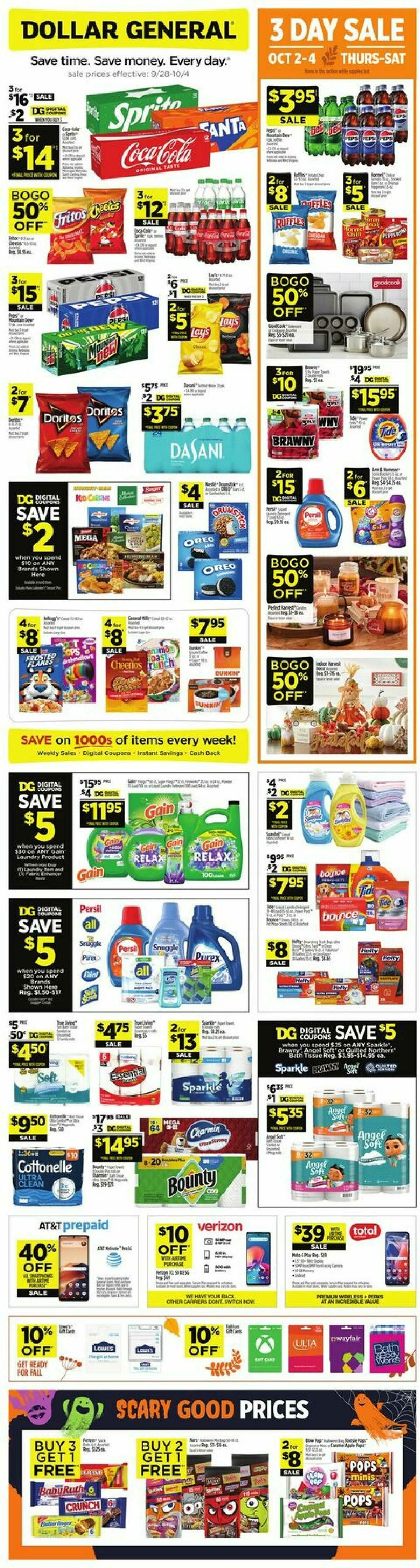 Dollar General Weekly Ad from September 28