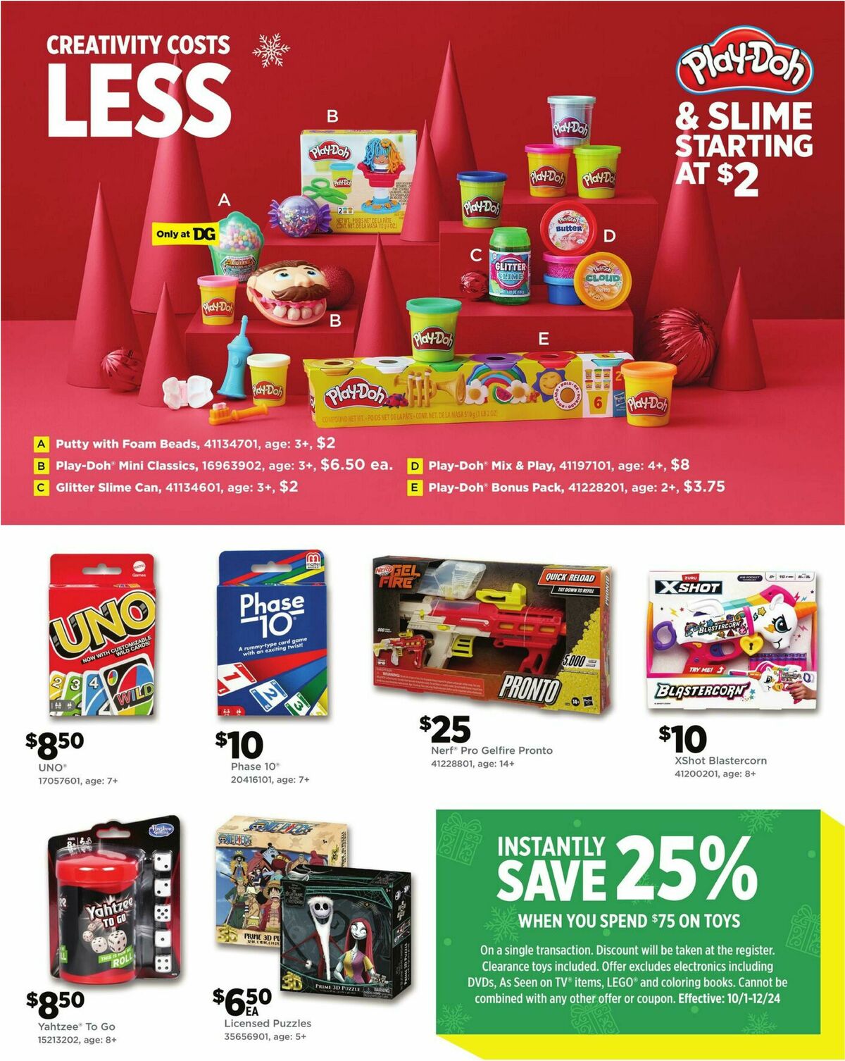 Dollar General 2025 Toy Book Weekly Ad from October 19