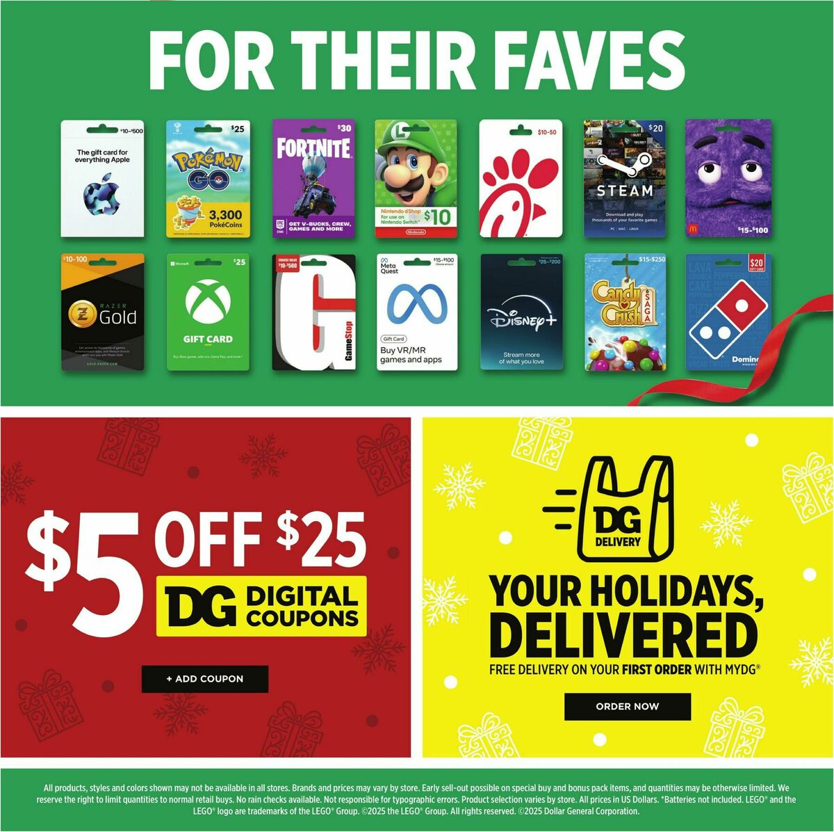 Dollar General 2025 Gift Guide Weekly Ad from October 19