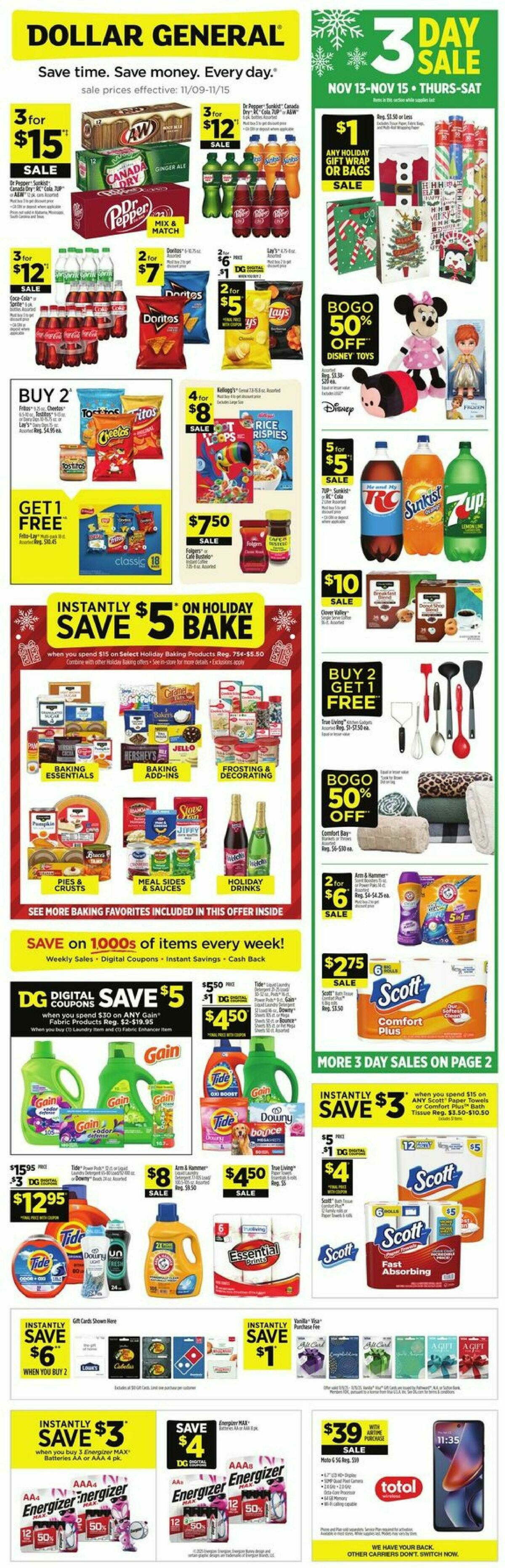Dollar General Weekly Ad from November 9