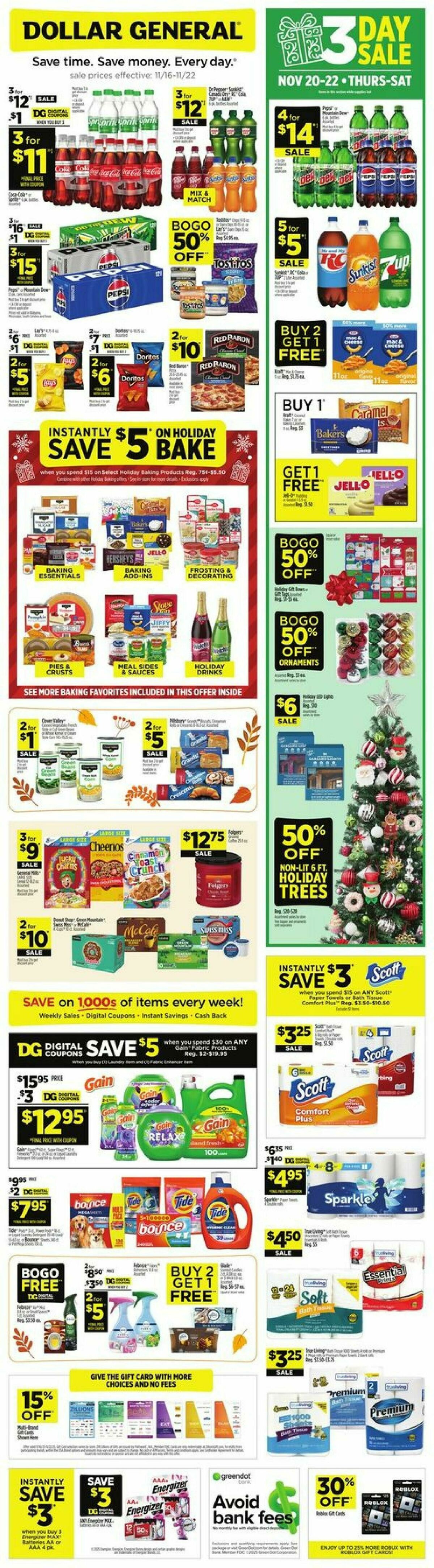 Dollar General Weekly Ad from November 16