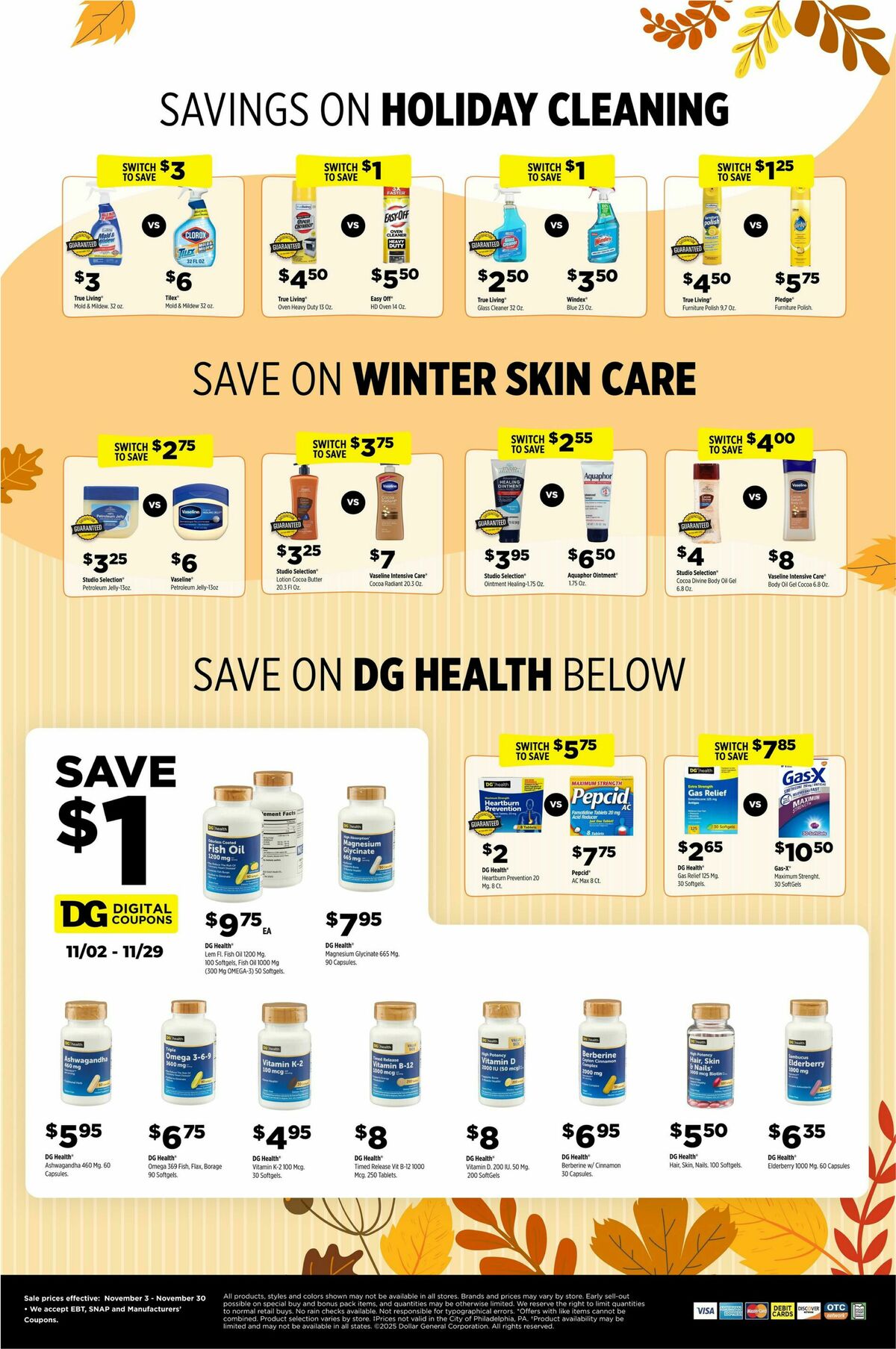 Dollar General Switch to Save with DG Brands Weekly Ad from November 2