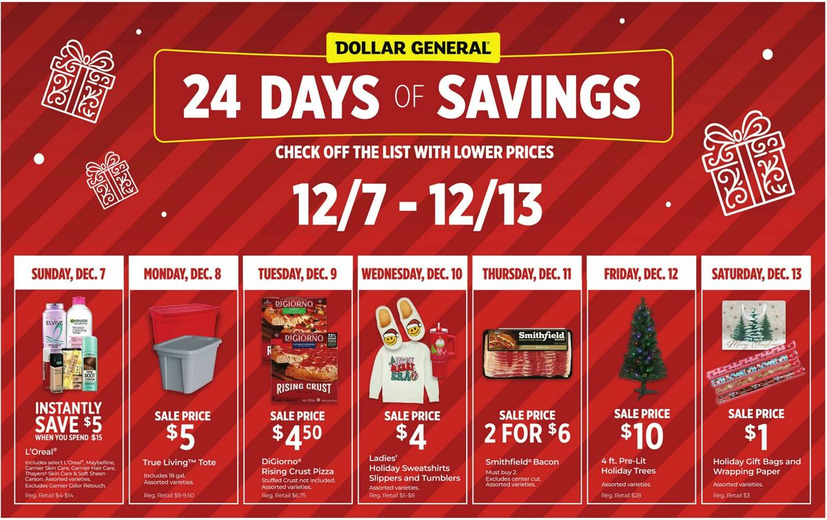 Dollar General Weekly Ad from December 7