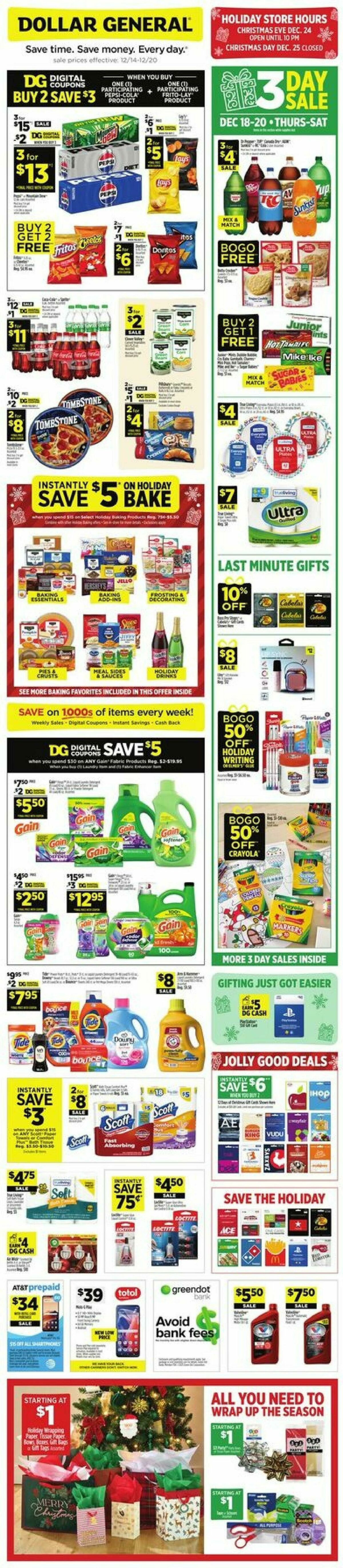 Dollar General Weekly Ad from December 14