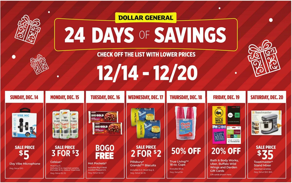 Dollar General Weekly Ad from December 14