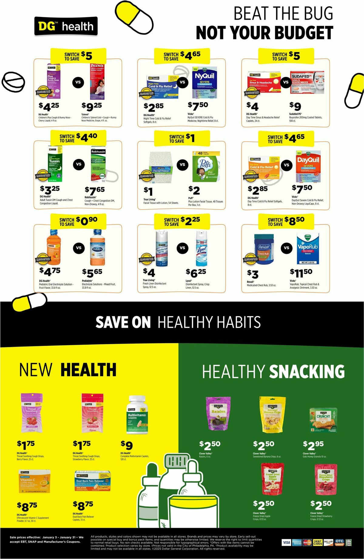 Dollar General Switch to Save with DG Brands Weekly Ad from January 3