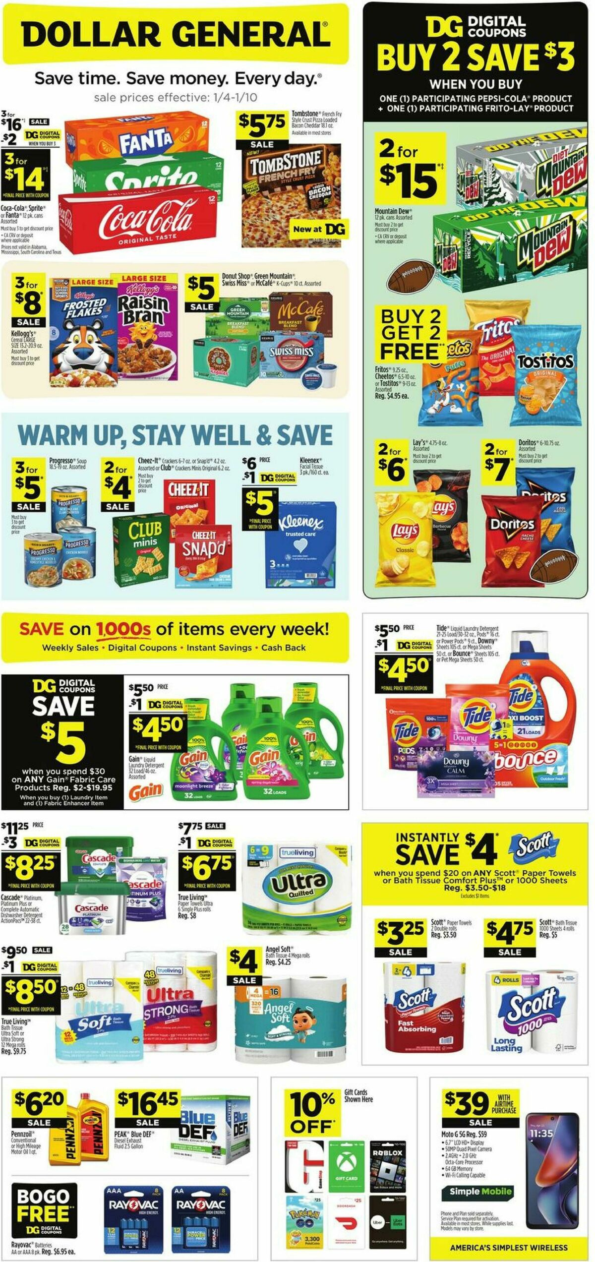 Dollar General Weekly Ad from January 4