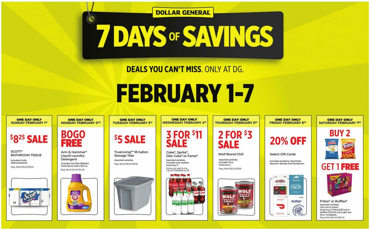 Dollar General Weekly Ad from February 1