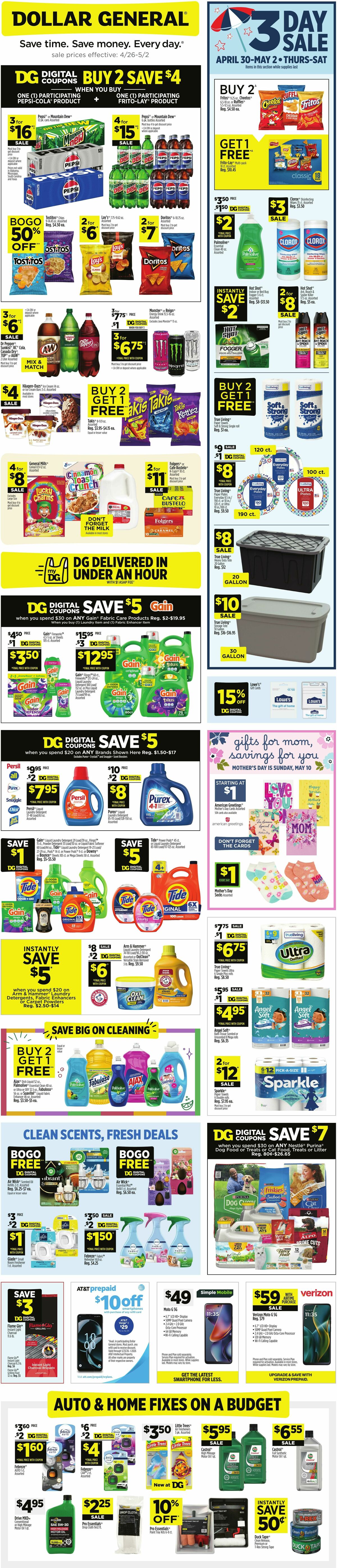 Dollar General Weekly Ad from April 26