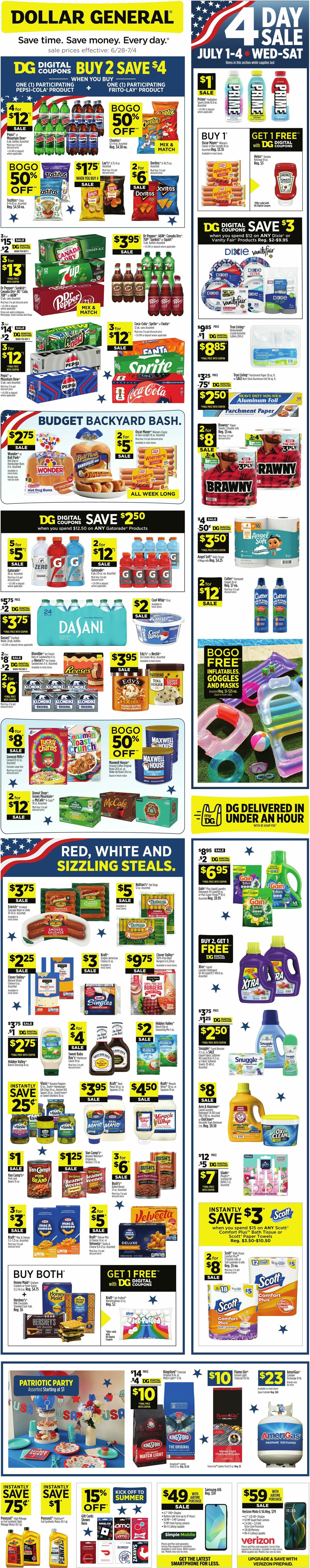 Dollar General Weekly Ad from June 28