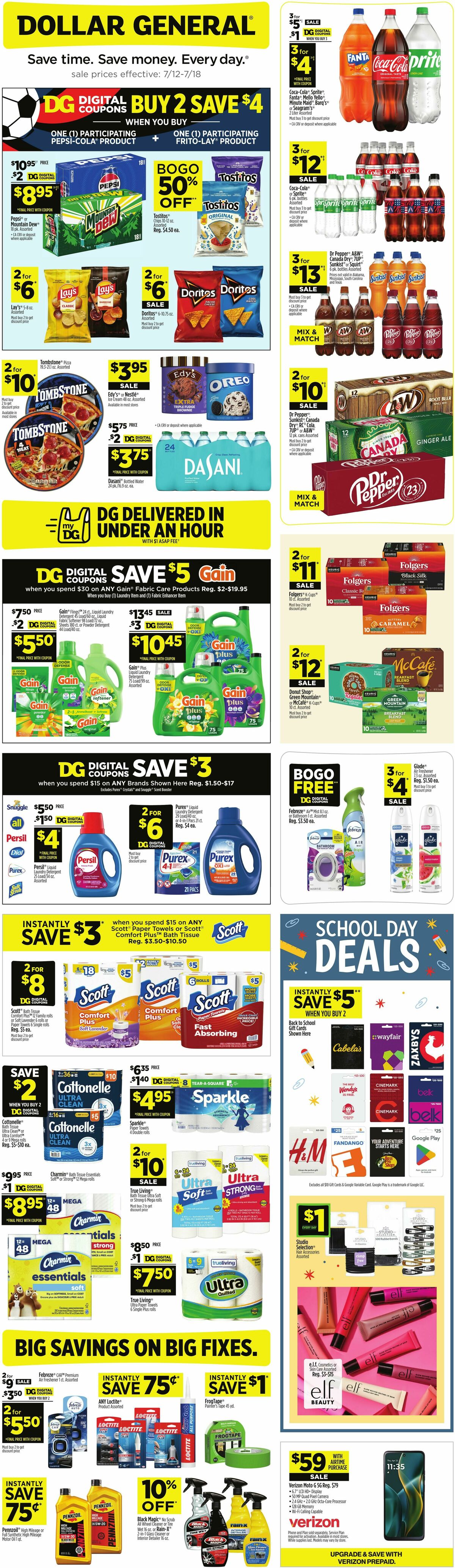 Dollar General Weekly Ad from July 12