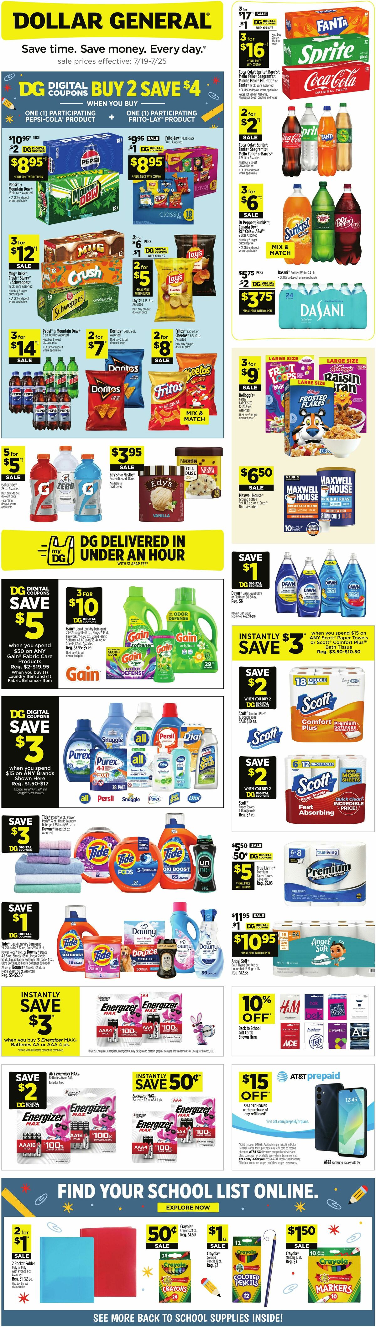 Dollar General Weekly Ad from July 19