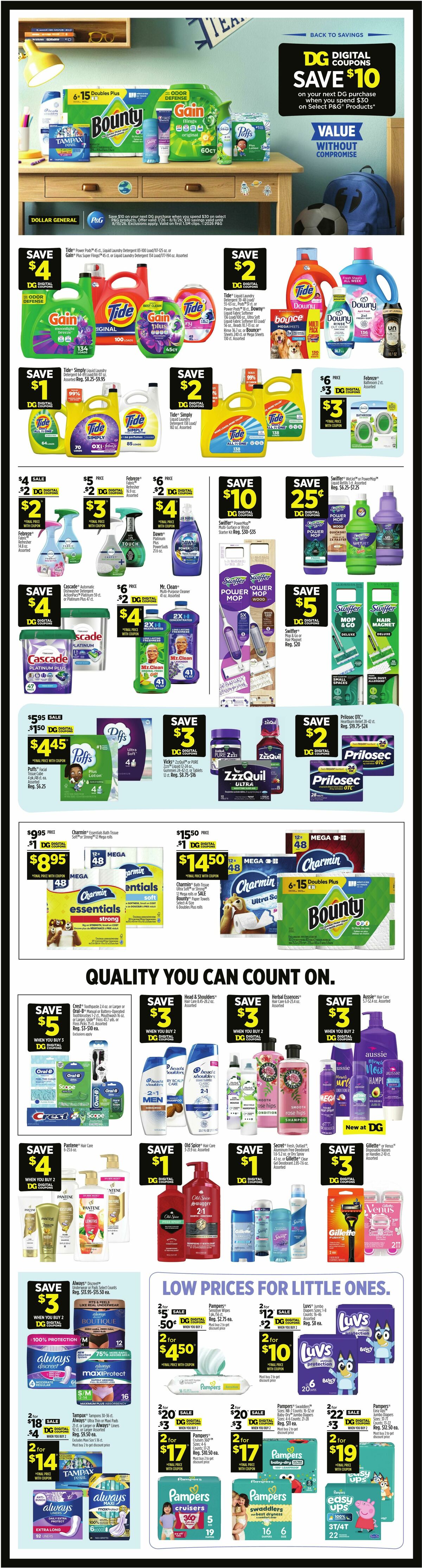 Dollar General Weekly Ad from July 26