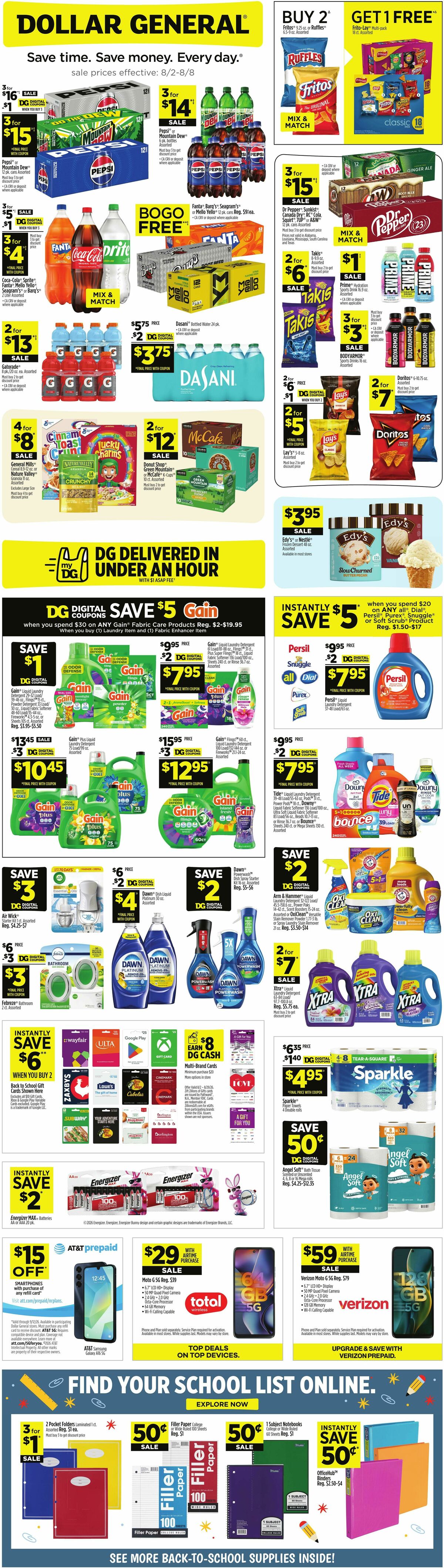 Dollar General Weekly Ad from August 2