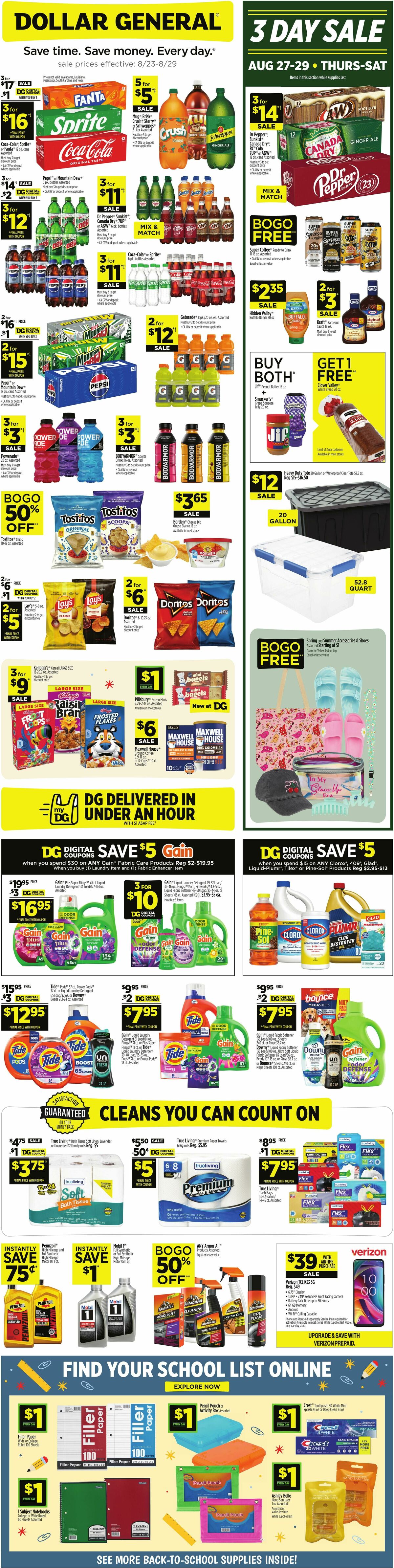 Dollar General Weekly Ad from August 23