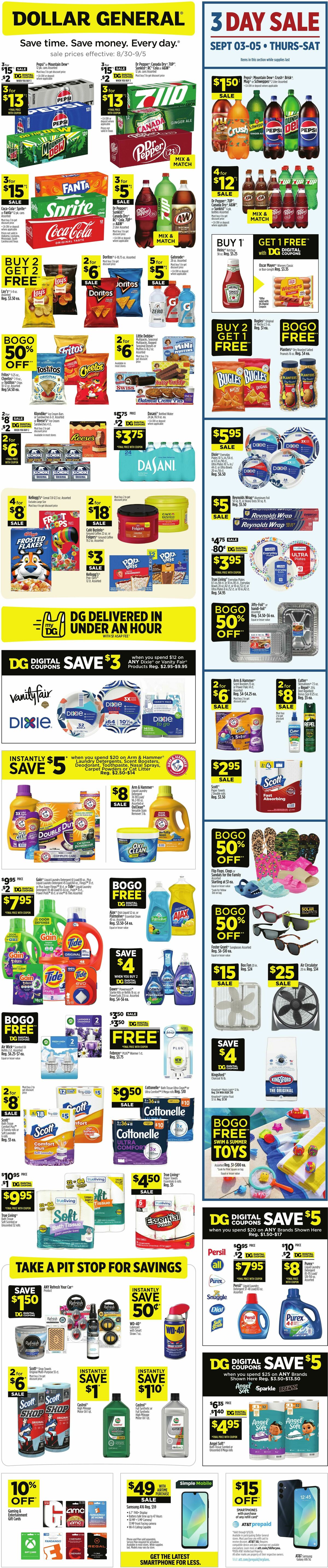 Dollar General Weekly Ad from August 30