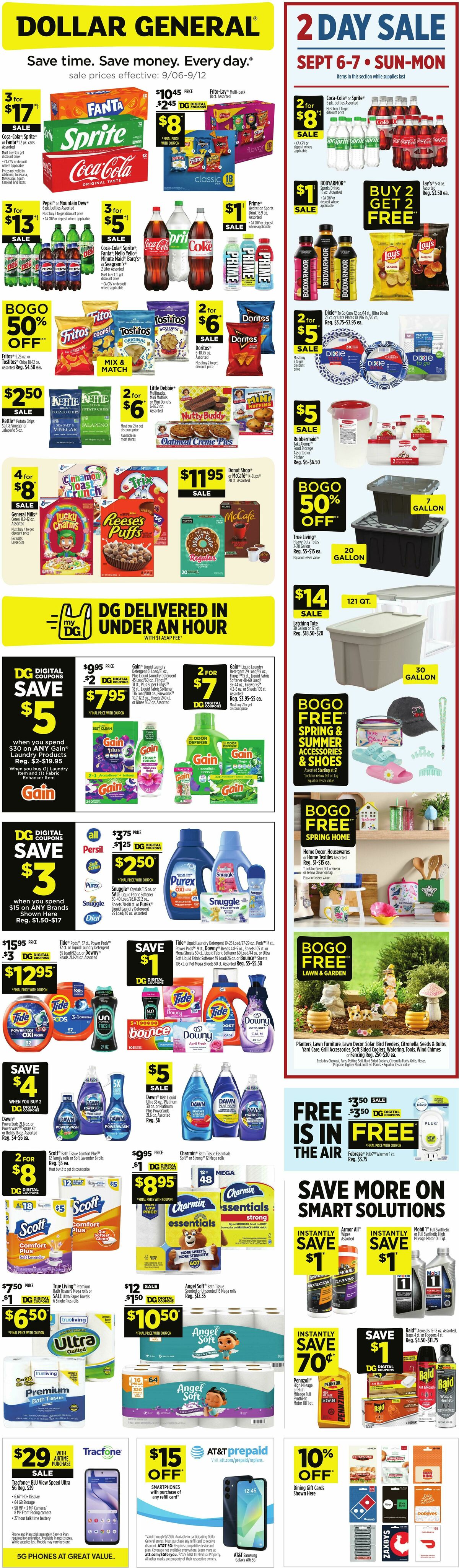 Dollar General Weekly Ad from September 6