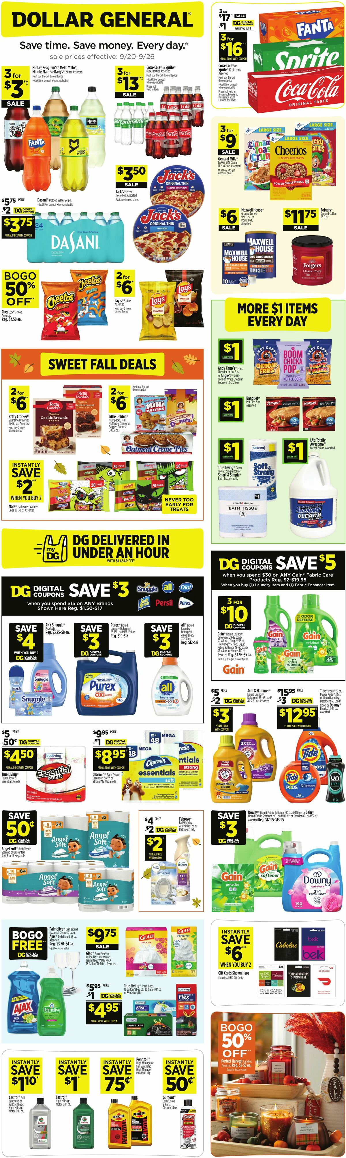 Dollar General Weekly Ad from September 20