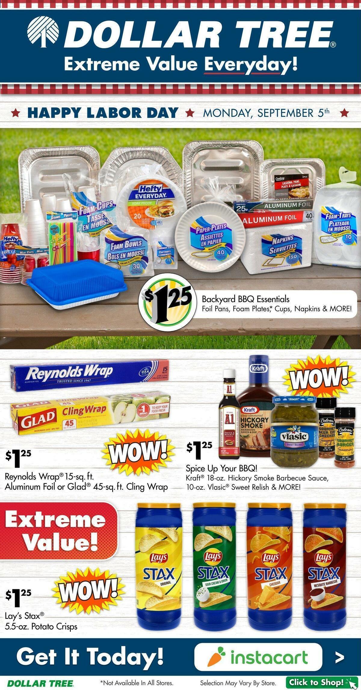 Dollar Tree Weekly Ad from August 28