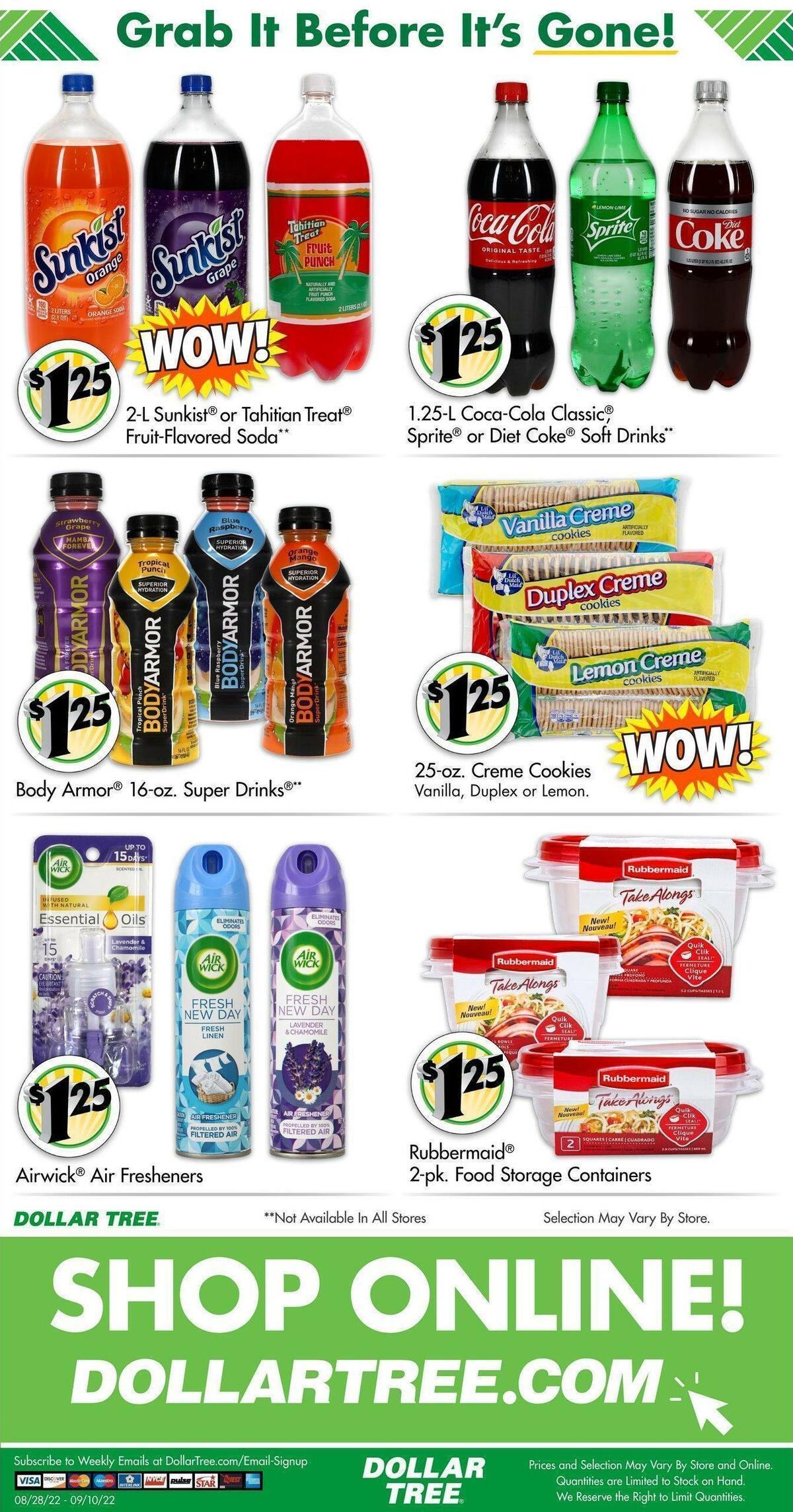 Dollar Tree Weekly Ad from August 28