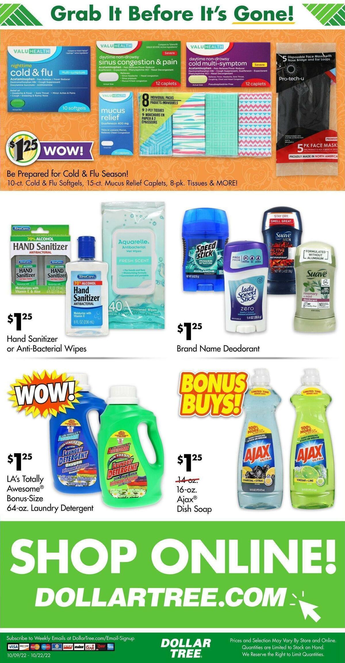 Dollar Tree Weekly Ad from October 9