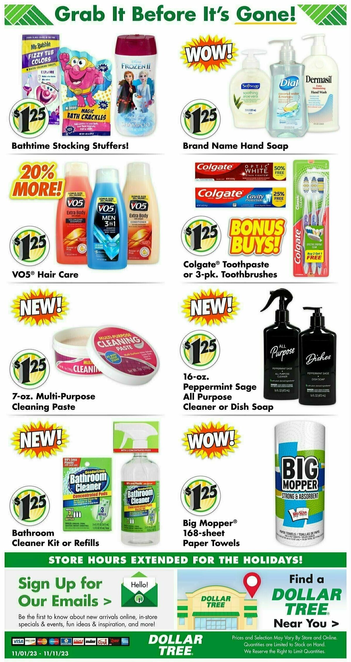 Dollar Tree Weekly Ad from November 1