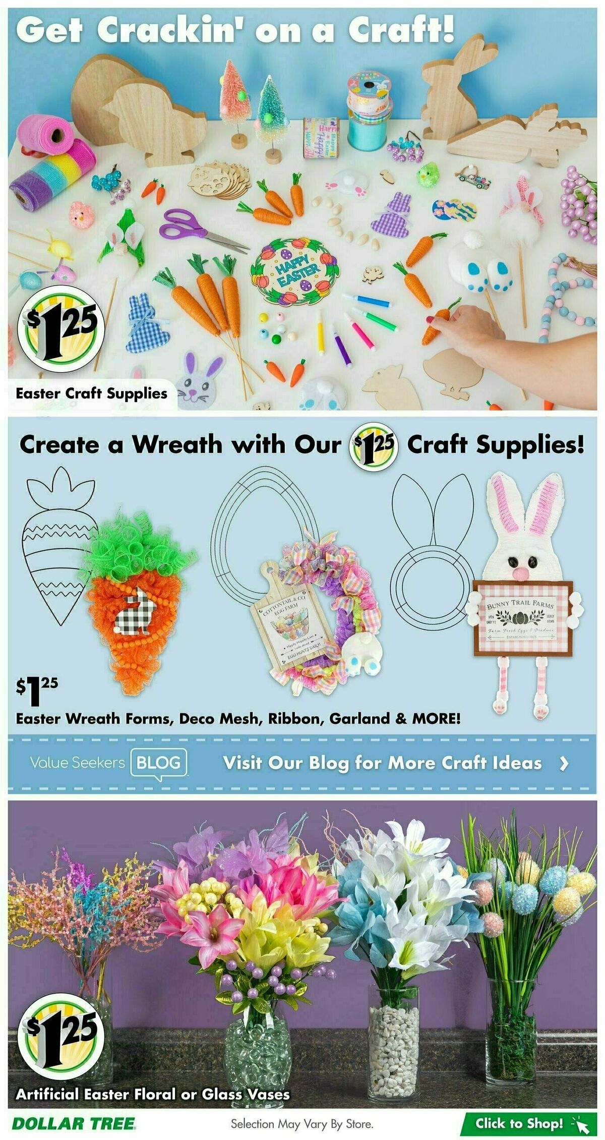 Dollar Tree Easter Weekly Ad from February 15