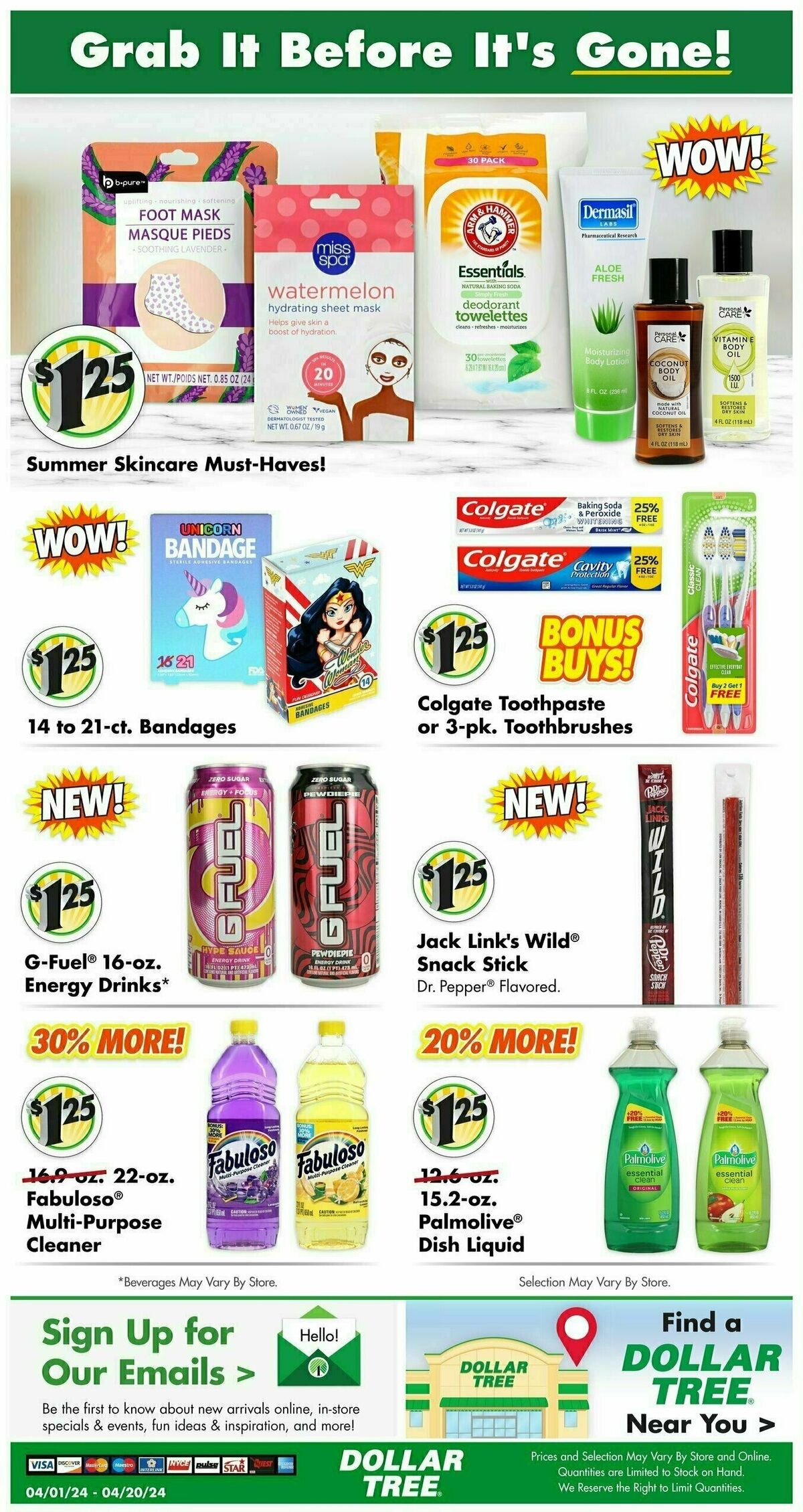 Dollar Tree Spring/Summer Weekly Ad from April 1