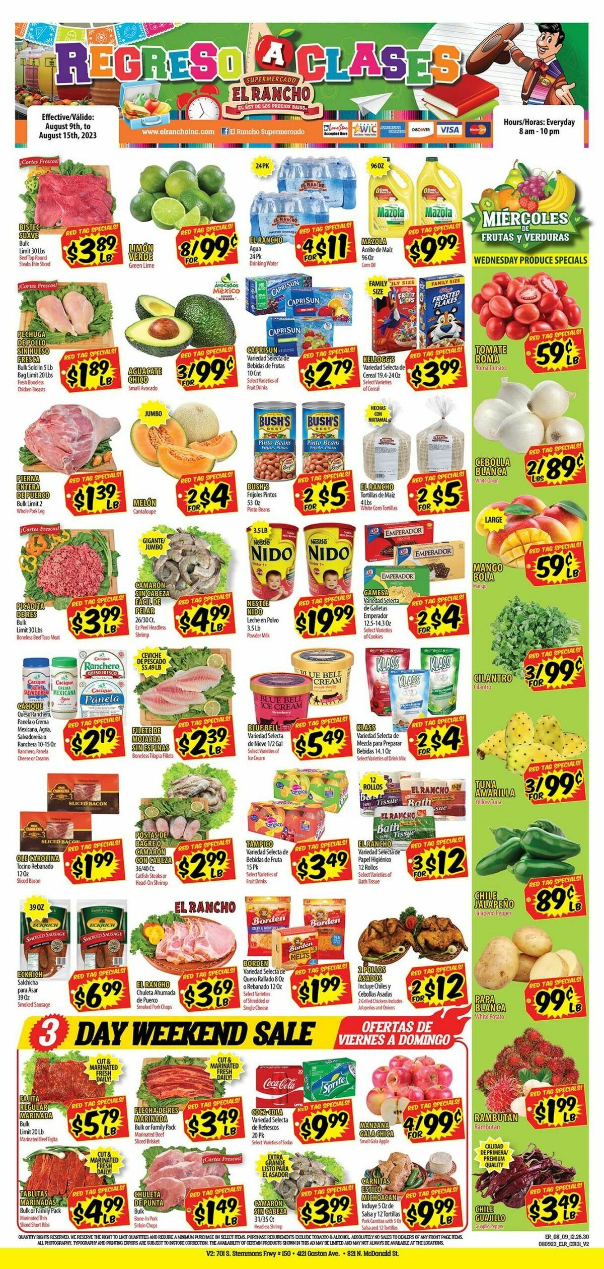 El Rancho Weekly Ad from August 9
