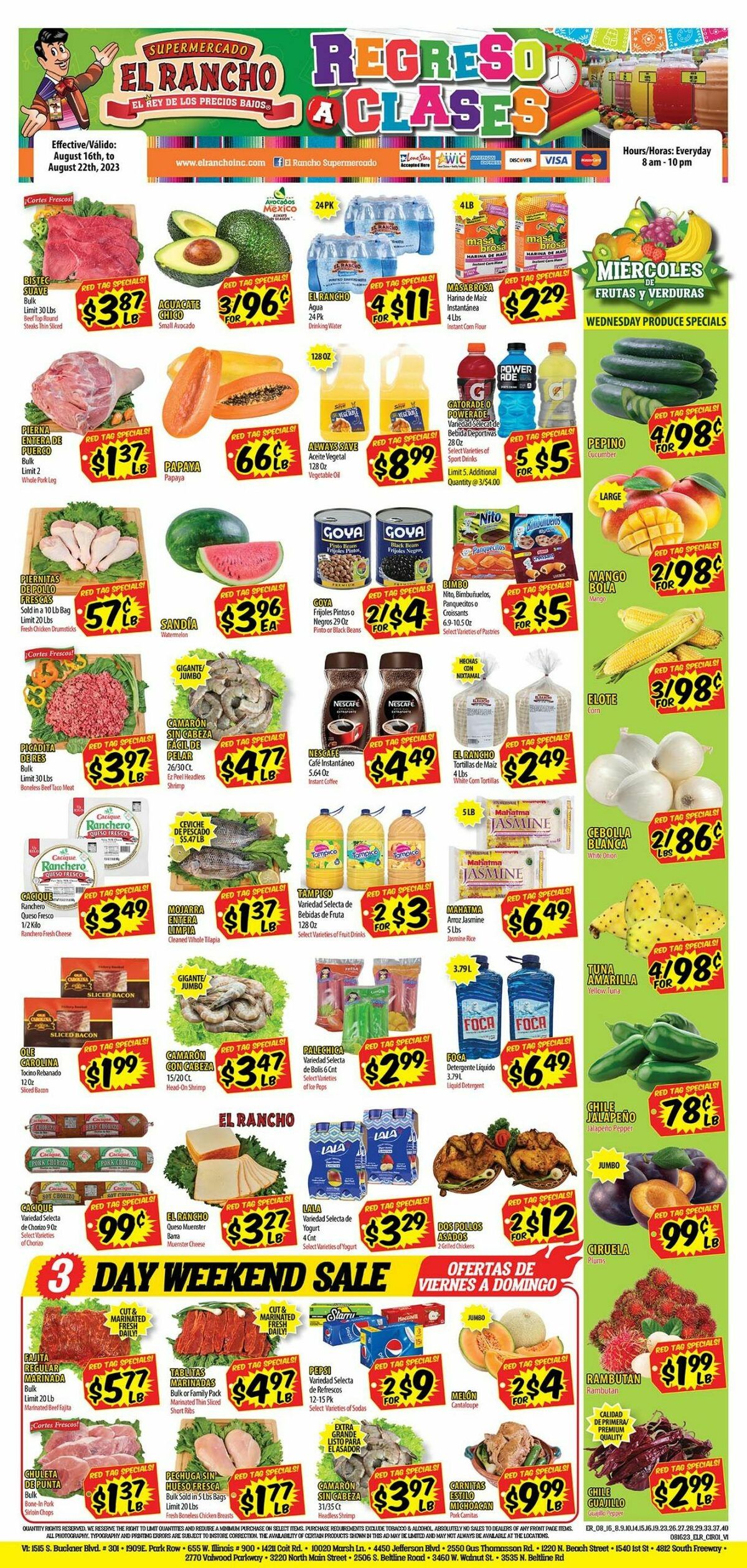 El Rancho Weekly Ad from August 16