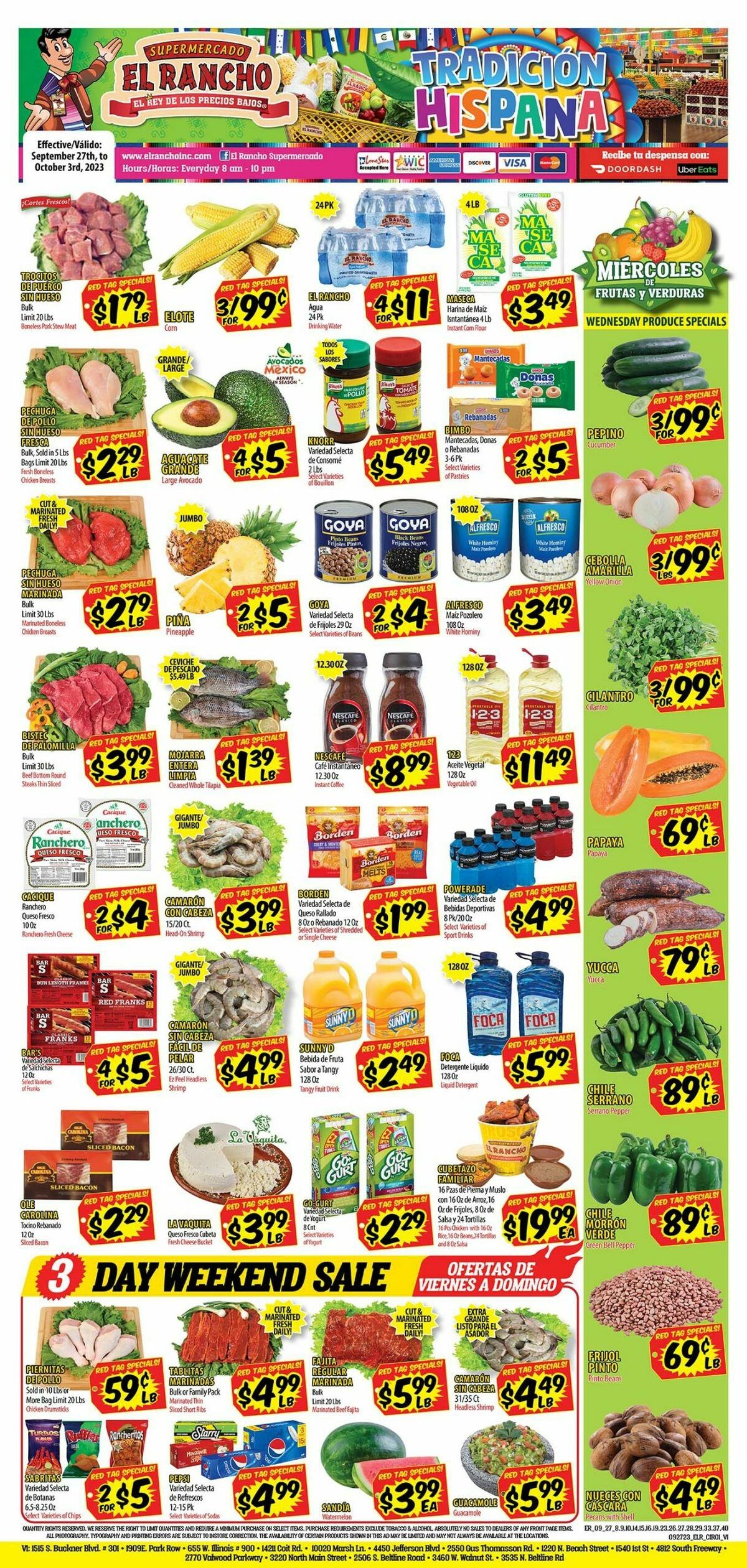 El Rancho Weekly Ad from September 27
