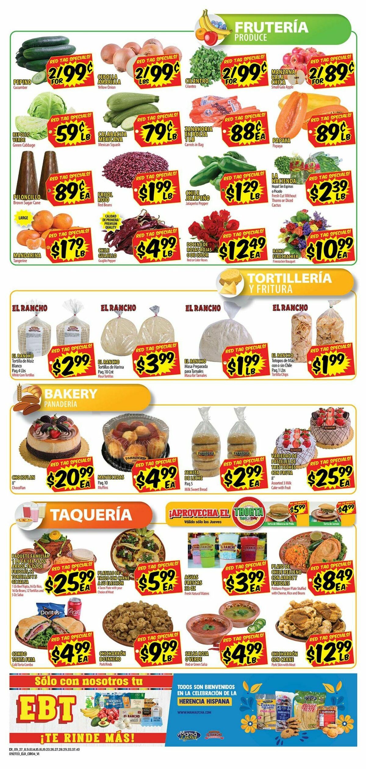 El Rancho Weekly Ad from September 27