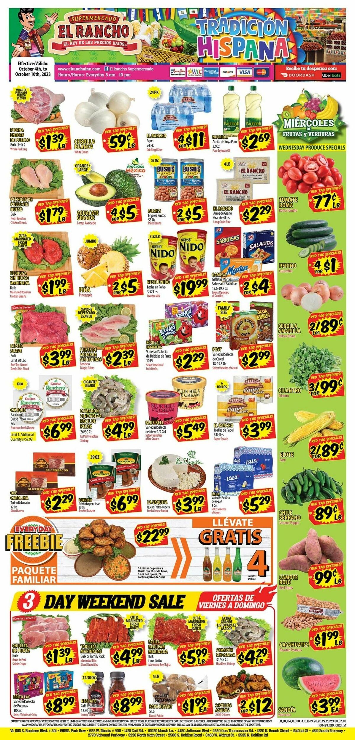 El Rancho Weekly Ad from October 4