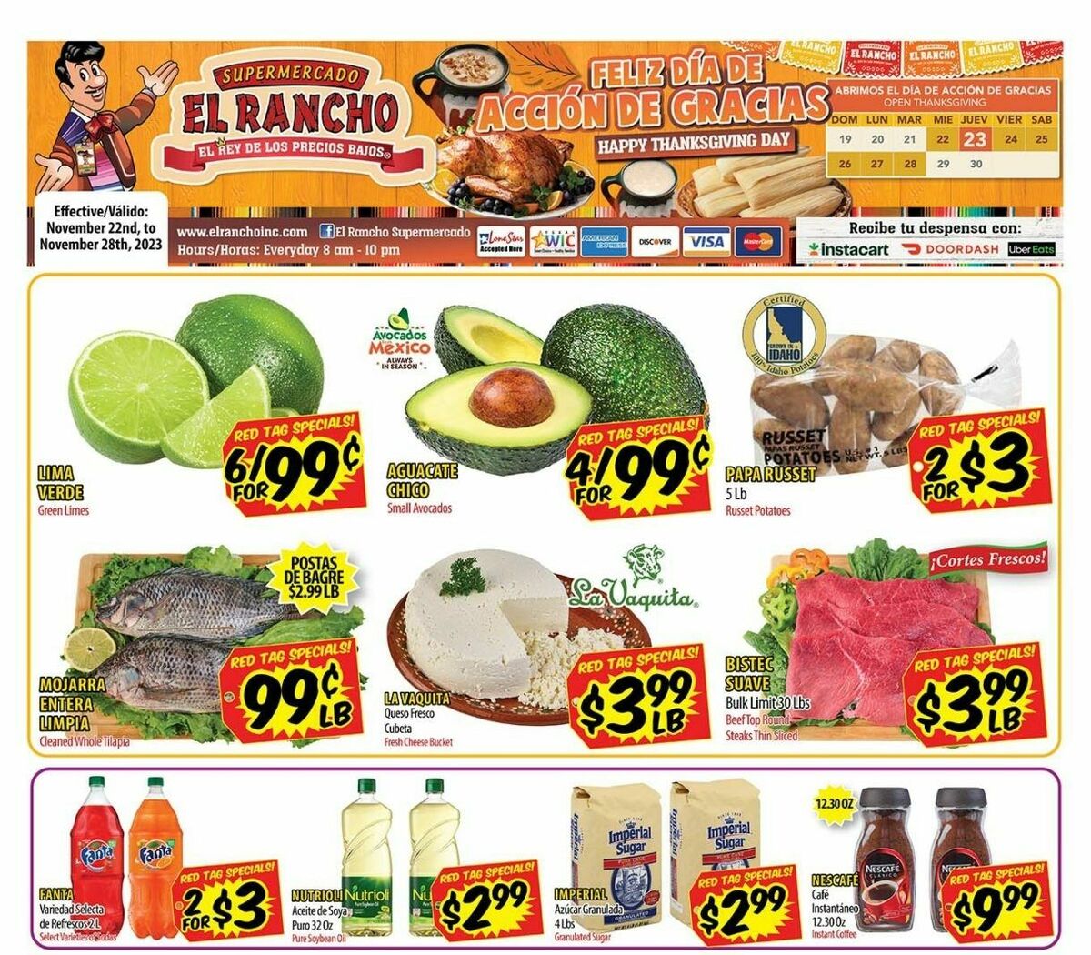 El Rancho Weekly Ad from November 22