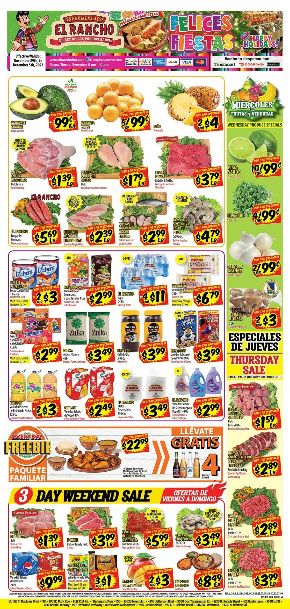 El Rancho Weekly Ad from November 29