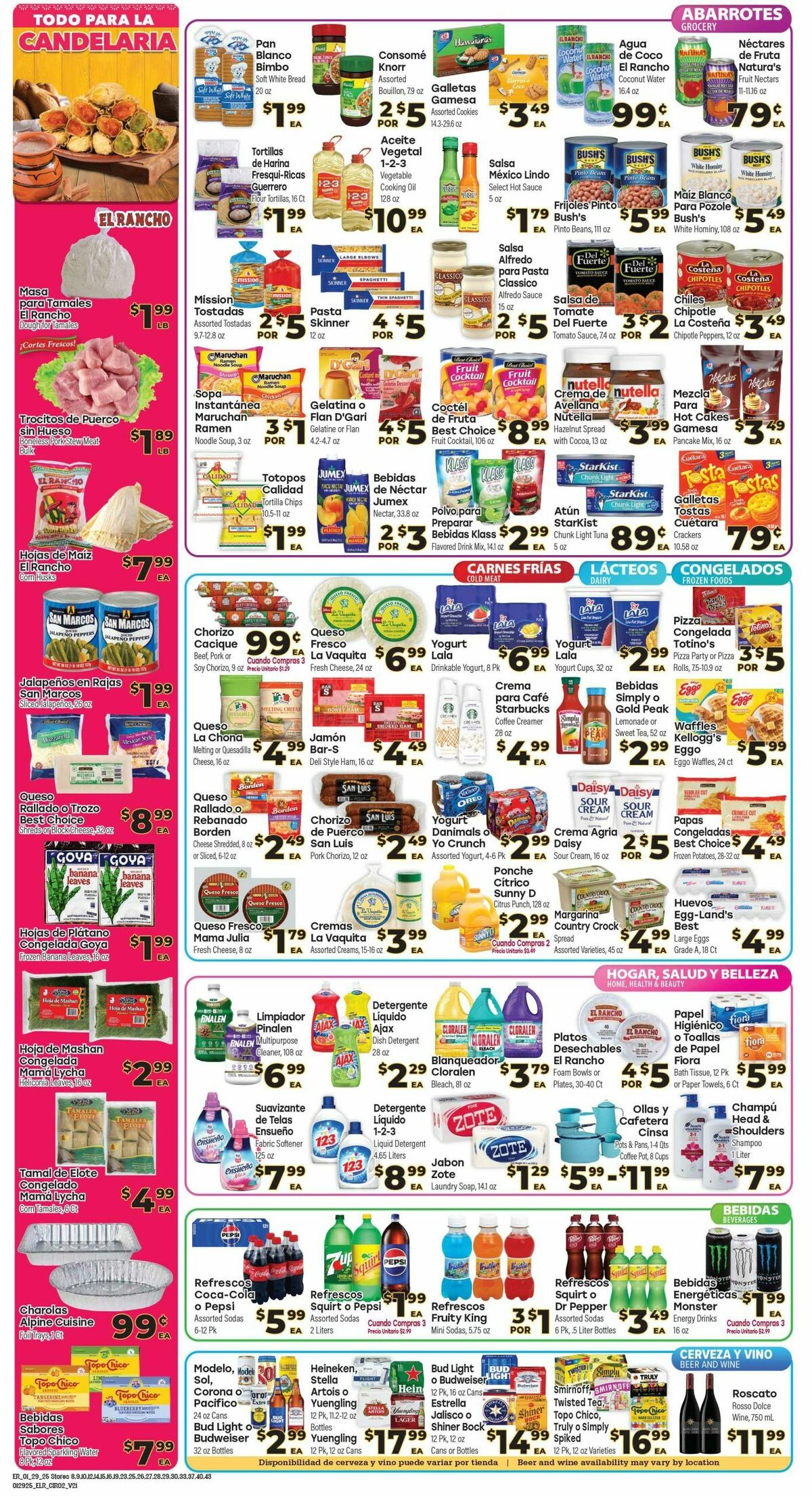 El Rancho Weekly Ad from January 29