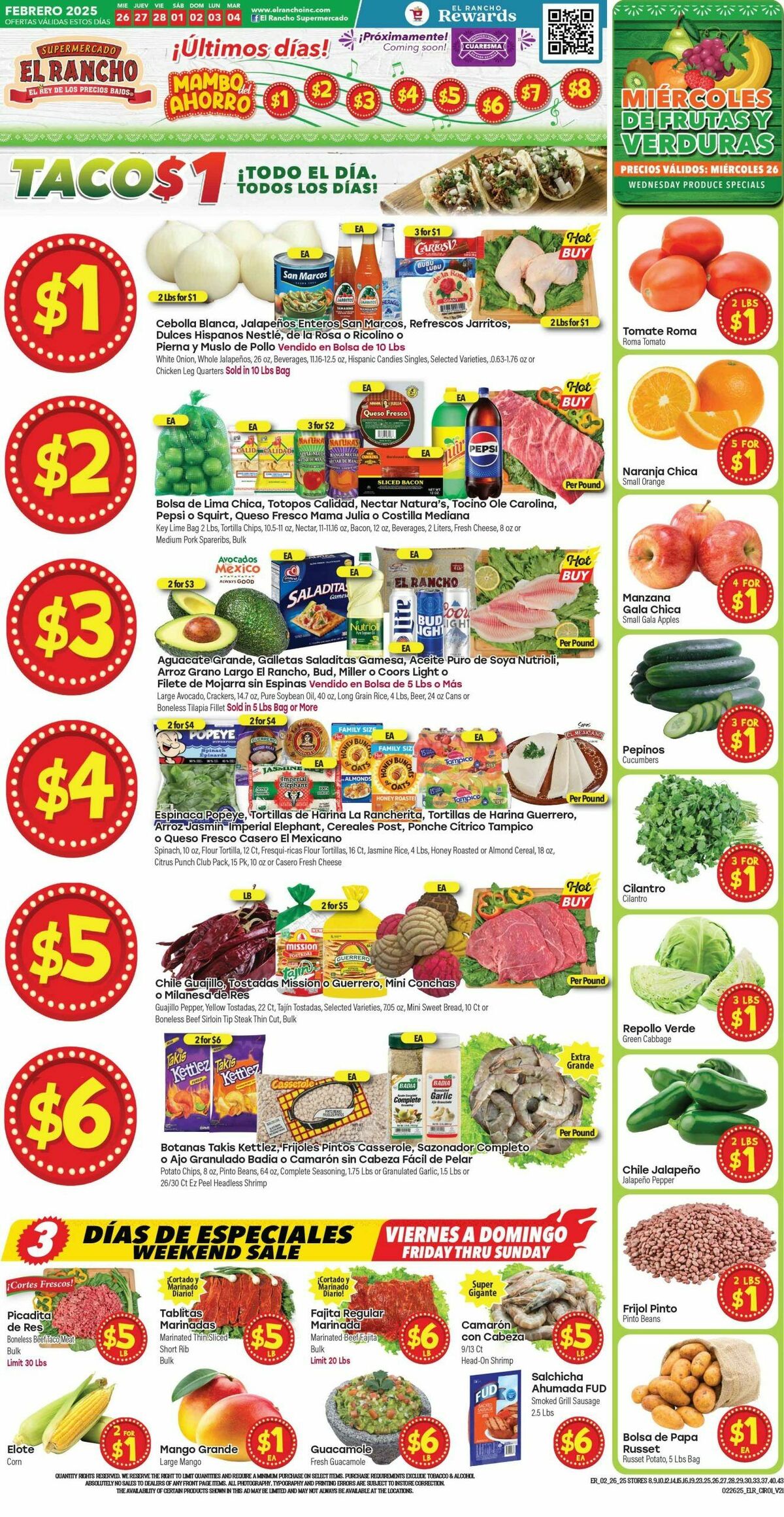 El Rancho Weekly Ad from February 26