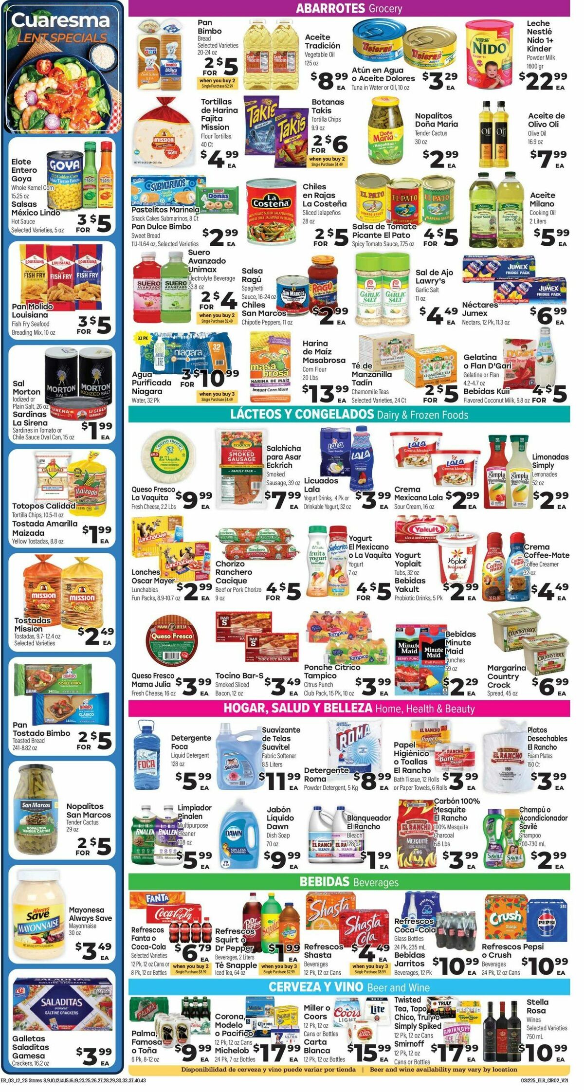 El Rancho Weekly Ad from March 12