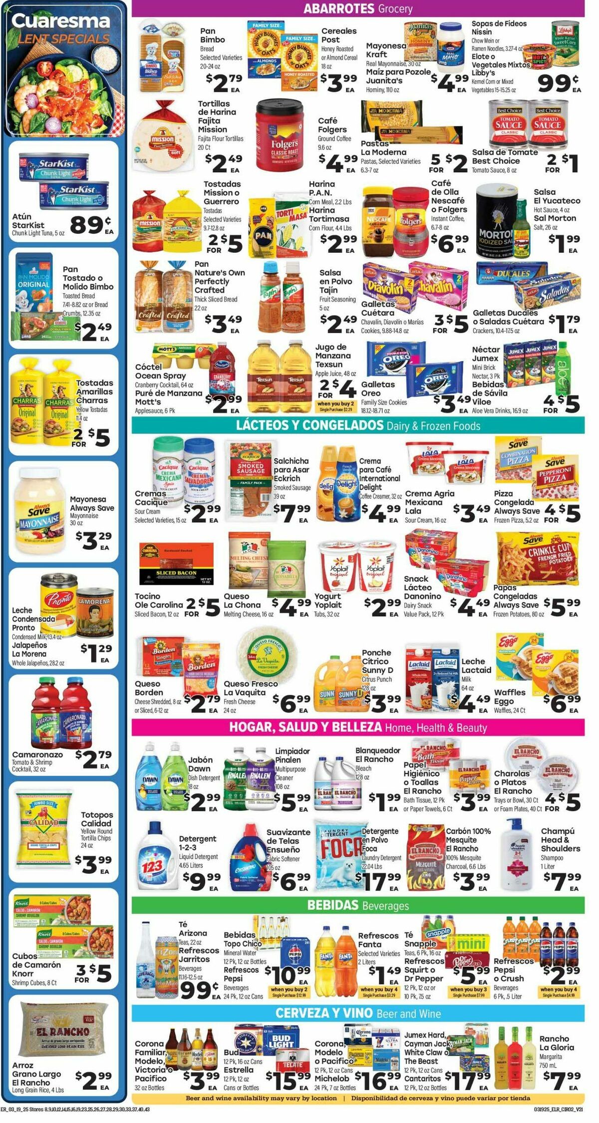 El Rancho Weekly Ad from March 19